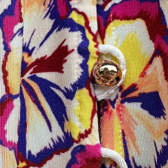 Paco Rabanne Belted Smocked Floral Midi Dress - Picture 12 of 15